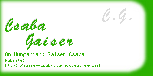 csaba gaiser business card